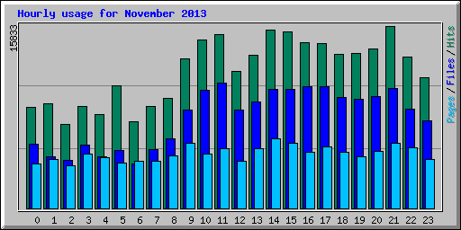 Hourly usage for November 2013